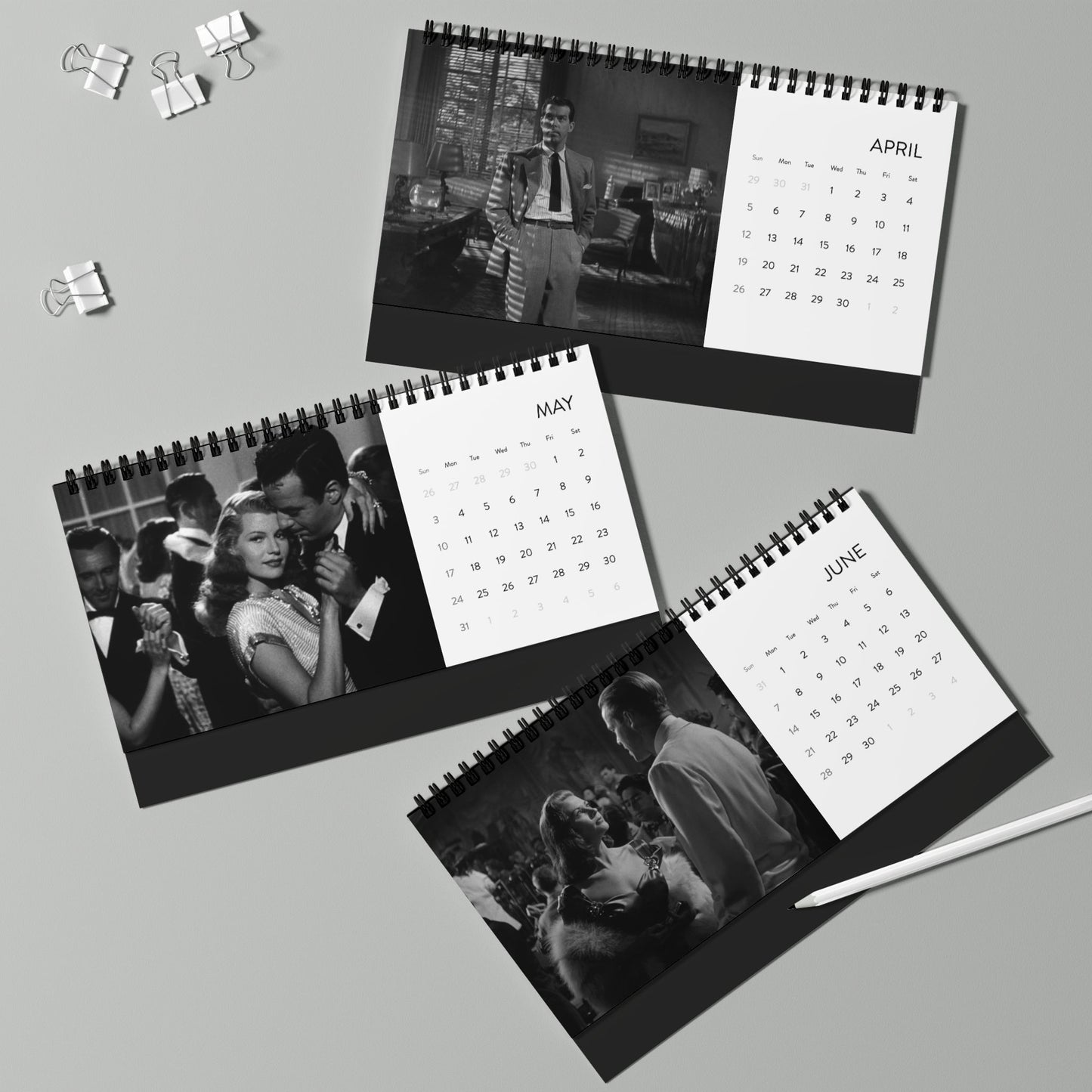 Film Noir Confidential 2026 Desktop Calendar