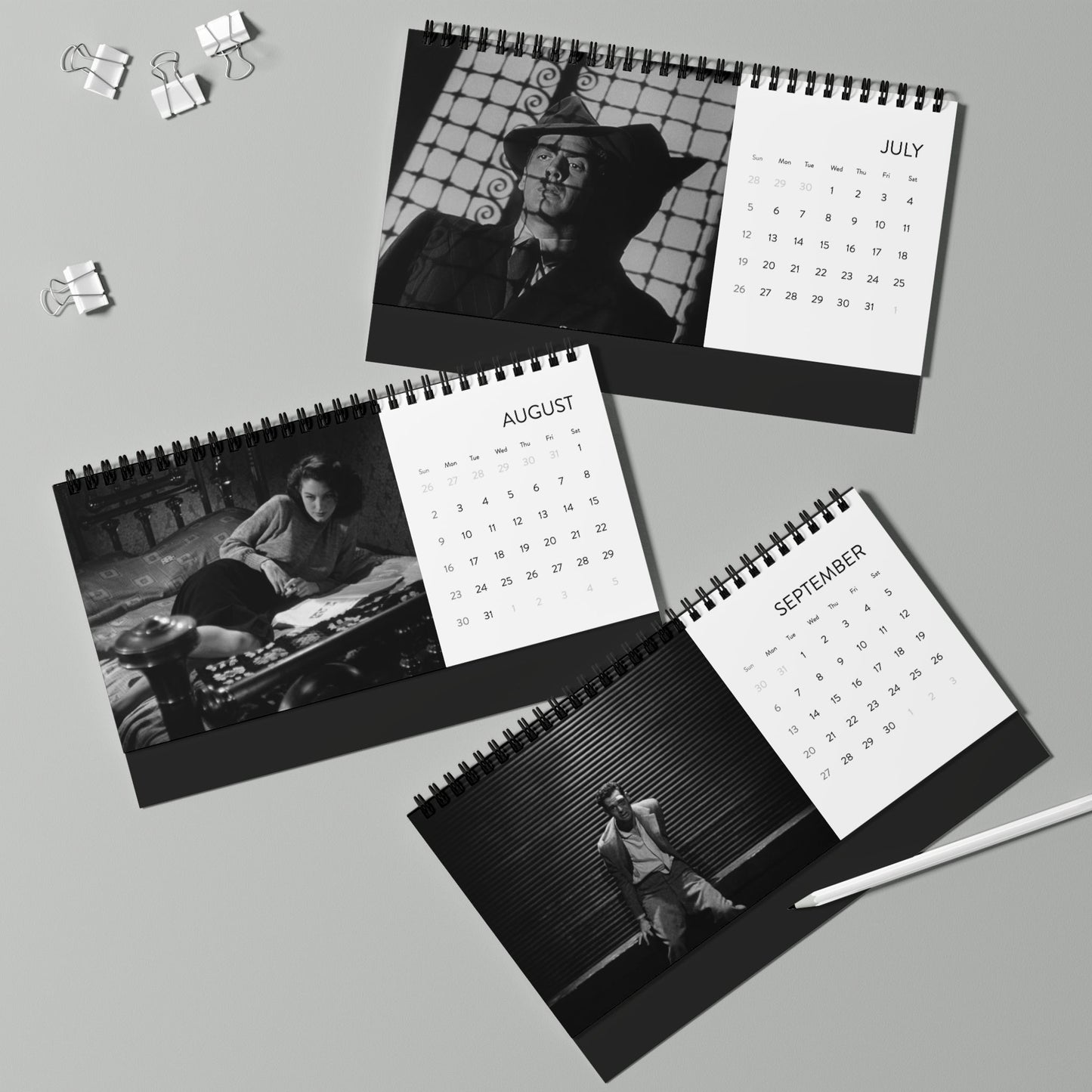 Film Noir Confidential 2026 Desktop Calendar