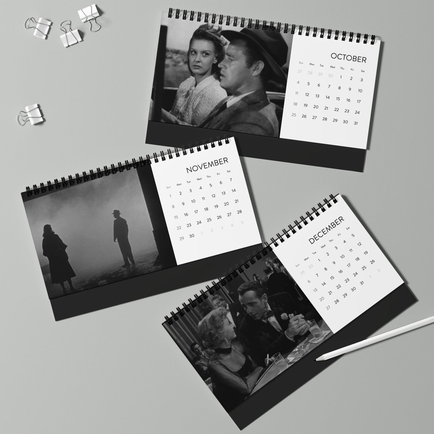 Film Noir Confidential 2026 Desktop Calendar